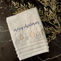 Toalha Lavabo de Natal  - Enfeites Merry Christmas ambiente